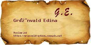 Grünvald Edina névjegykártya