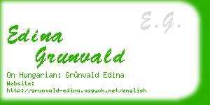 edina grunvald business card