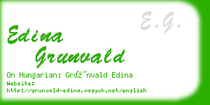 edina grunvald business card